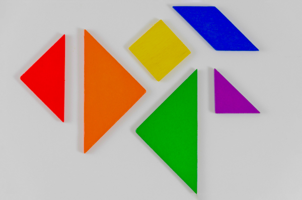 tangram puzzelstukjes